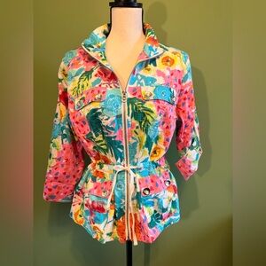 erin london Multicolor Floral Print Top in Pink, Blue, Yellow